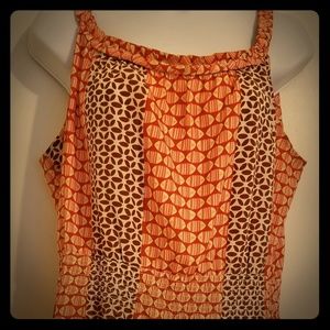 Gap Orange & Brown Sun dress